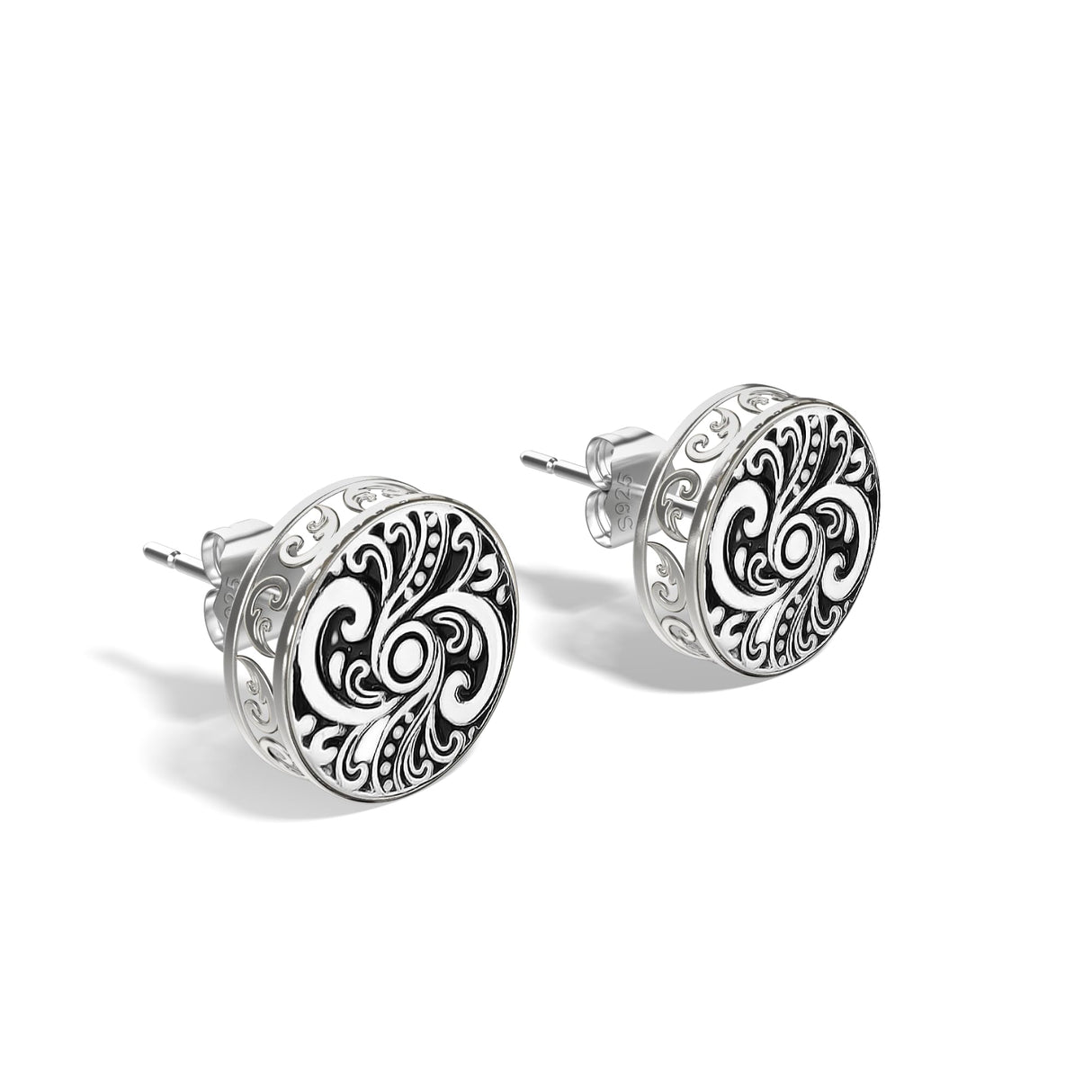 Amy & Annette Sterling Silver Stud Earrings for Women - Post Earrings for Women, 925 Sterling Silver Earrings