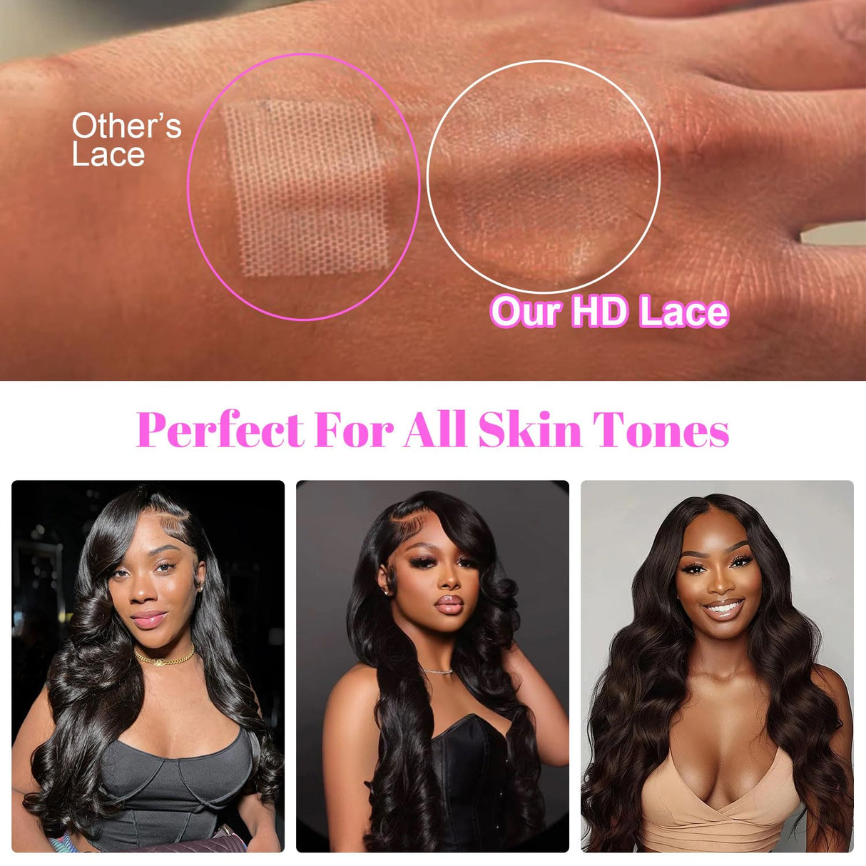 Kebetter 30 Inch 13x6 Lace Front Wigs Human Hair Pre Plucked 200% Density Body Wave HD Lace Front Wigs Human Hair with Baby Hair Natural Black Glueless 13x6 Full Frontal Wig For Women