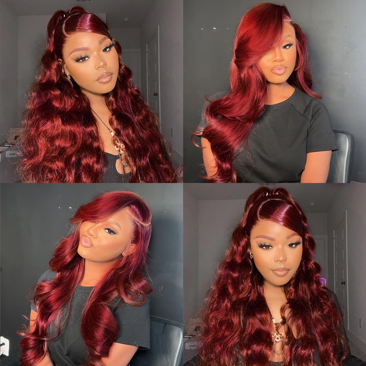 30 Inch Reddish Brown Lace Front Wigs Human Hair 13x6 Body Wave Lace Front Wig 180% Density 33# Lace Frontal Wigs Human Hair Pre Plucked with Baby Hair for Women Auburn Brown Human Hair