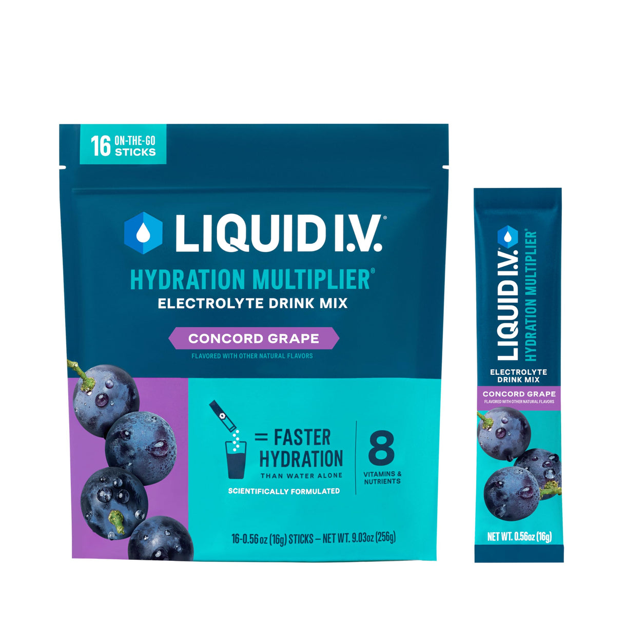 Liquid I.V.® Hydration Multiplier - Acai Berry | Electrolyte Powder Drink Mix | 1 Pack (16 Servings)