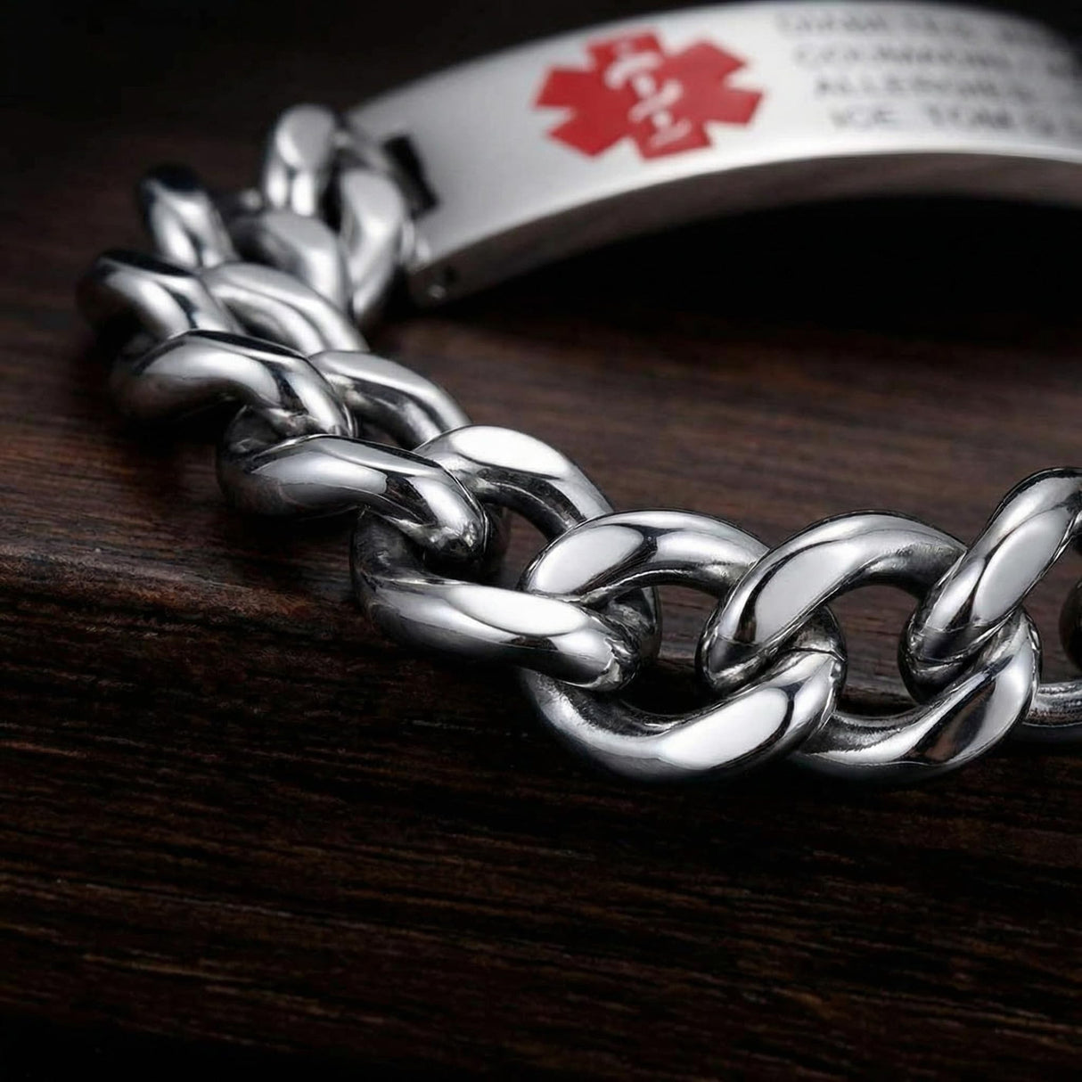 Custom Engraved Medical Alert Bracelet for Men and Women, Titanium Steel