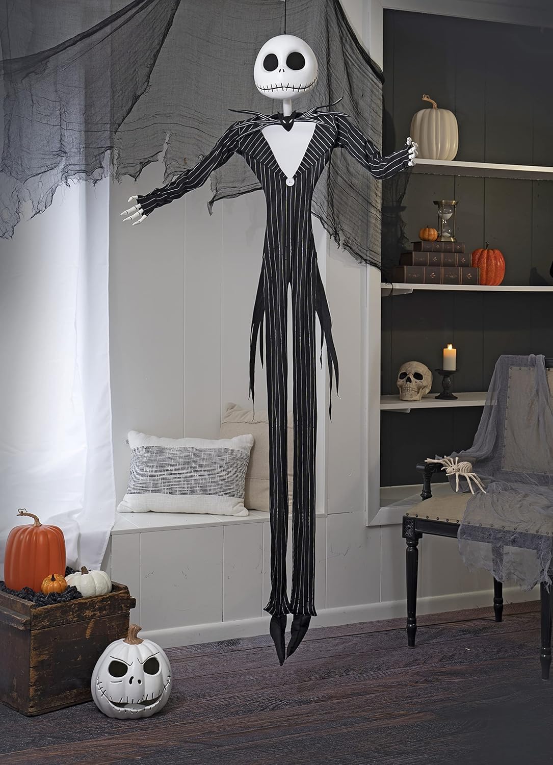 Disney The Nightmare Before Christmas Jack Skellington Light and Sound Full Size Poseable Hanging Character Decoration