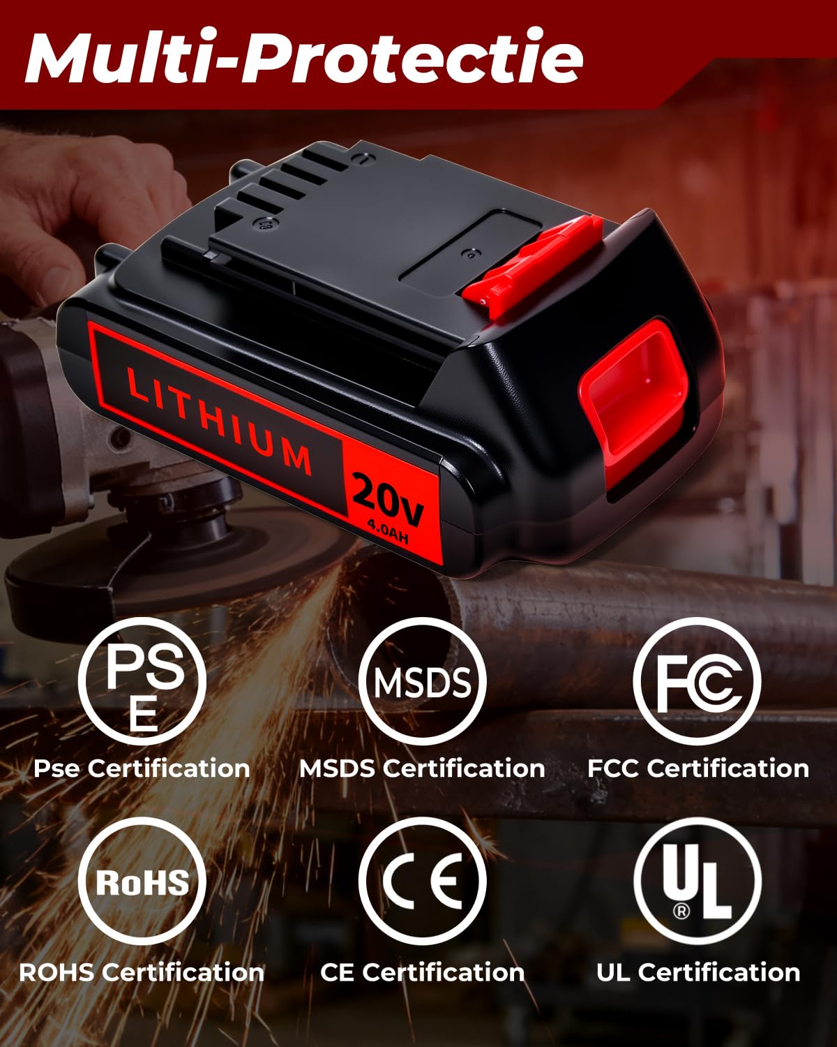 BATWAYPRO 20V 4.0Ah Battery for Black and Decker Lithium-Max Tools, High-Capacity Replacement Lithium-Ion Battery, 2-Pack, Compatible with LBXR20 LBXR2020 LBX20 LBXR2520 LB2X4020 LB2XR20