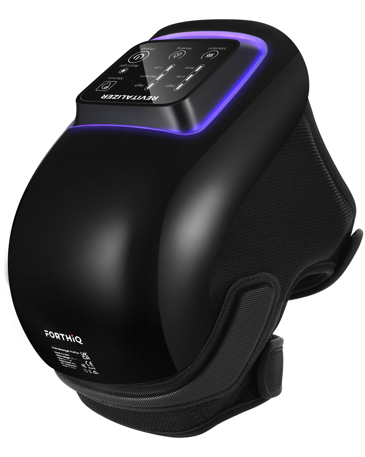 FORTHiQ Knee Massager Pro+ with Heat, Red Light and Vibration, 6-in-1, Dual-Wavelength - Cordless, Portable, Adjustable Straps, Easy to Use, Saves Your Settings, FSA or HSA Eligible