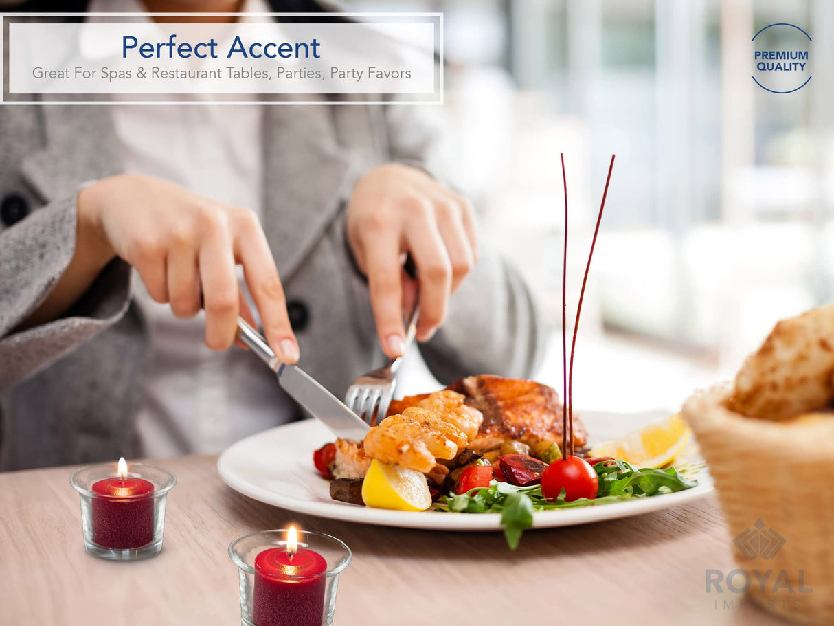 Royal Imports Votive Candle, Unscented Red Premium Dripless Wax, Box of 72, for Wedding, Birthday, Holiday, Christmas, Party & Home Decoration (10 Hour Burn Time)