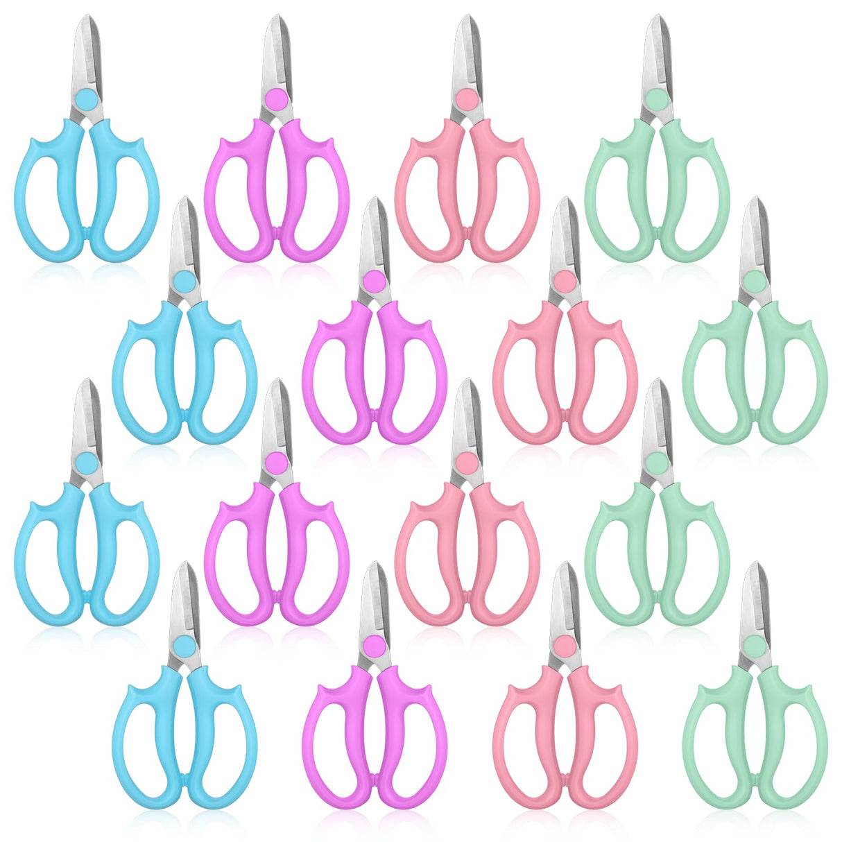 16Pcs Floral Scissors Garden Flower Scissors Shears for Cutting Fresh Flower Floral Cutters Garden Shears for Gardening Flowers Arrangement, Trimming Plants, Stainless Steel