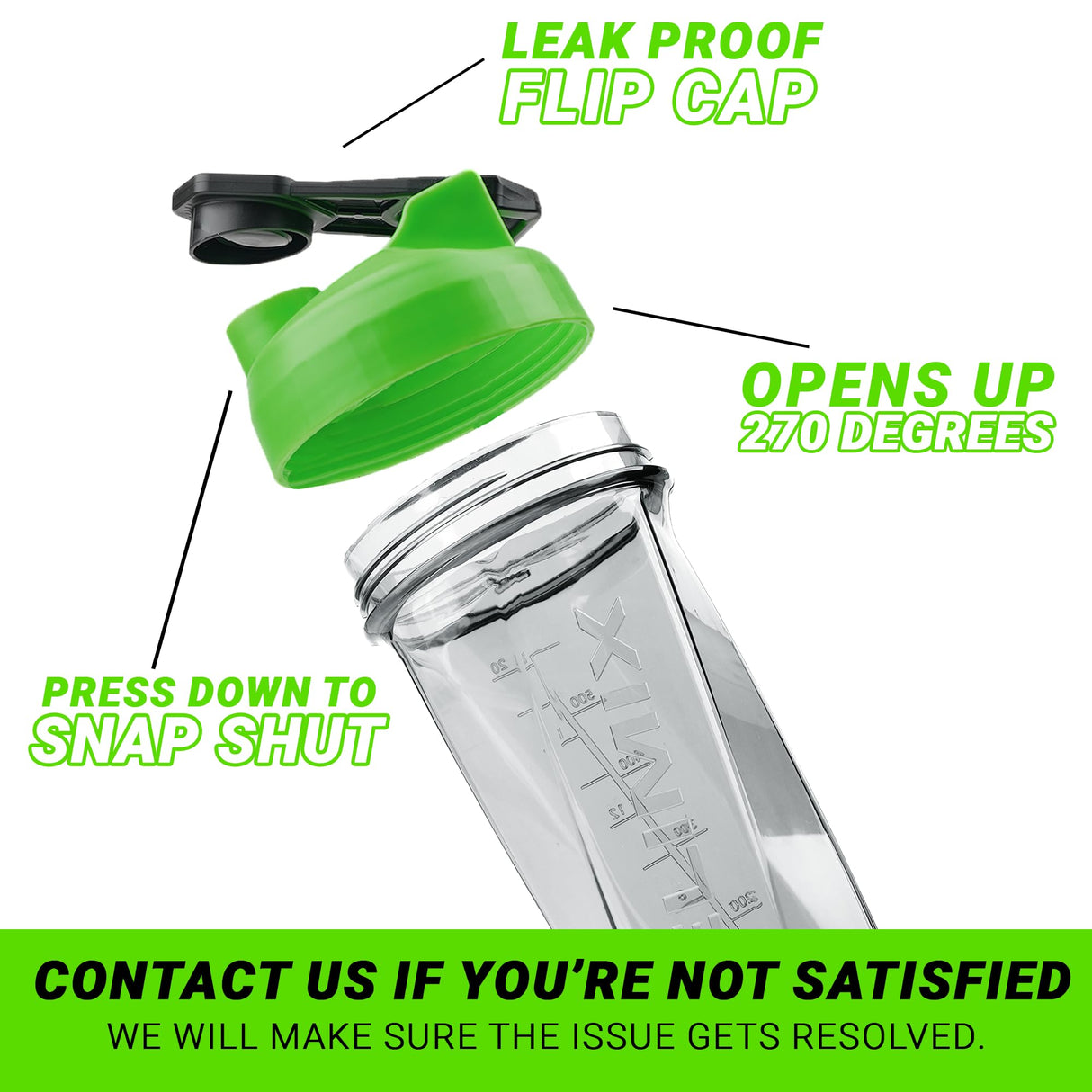 HELIMIX 2.0 Vortex Blender Shaker Bottle Holds upto 28oz | No Blending Ball or Whisk | USA Made | Portable Pre Workout Whey Protein Drink Shaker Cup | Mixes Cocktails Smoothies Shakes | Top Rack Safe