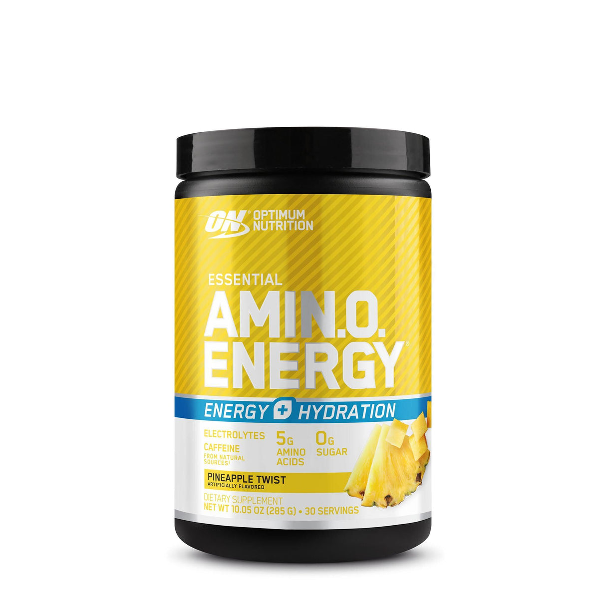 Optimum Nutrition Amino Energy Powder Plus Hydration, with BCAA, Electrolytes, and Caffeine, Pineapple Twist, 30 Servings (Packaging May Vary)