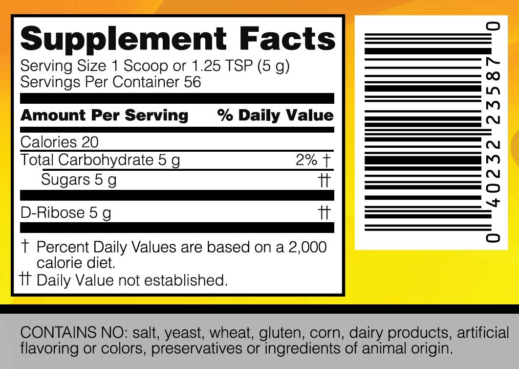 S.H.I.N.E.® D-Ribose with Bioenergy Ribose® 9.9 oz (280 g)