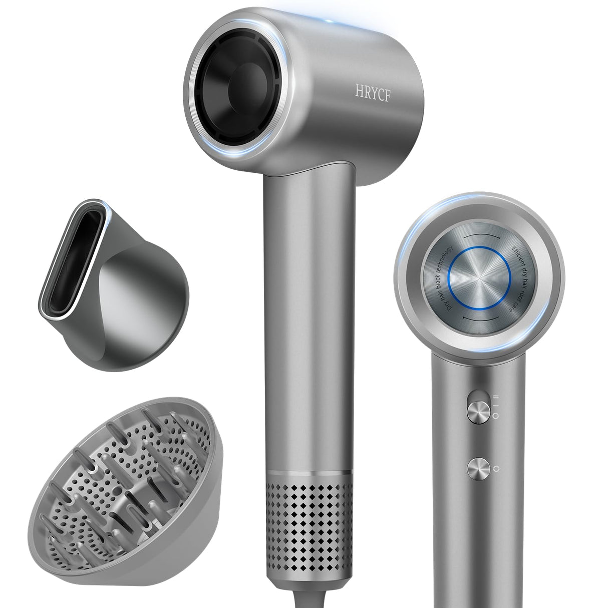 High Speed Hair Dryer|Professional Salon Grade Air Speed, Negative Ion Hair Care|Quiet Design|Suitable for Thick Hair/Styling with Nozzle & Diffuser, Double Motor Life