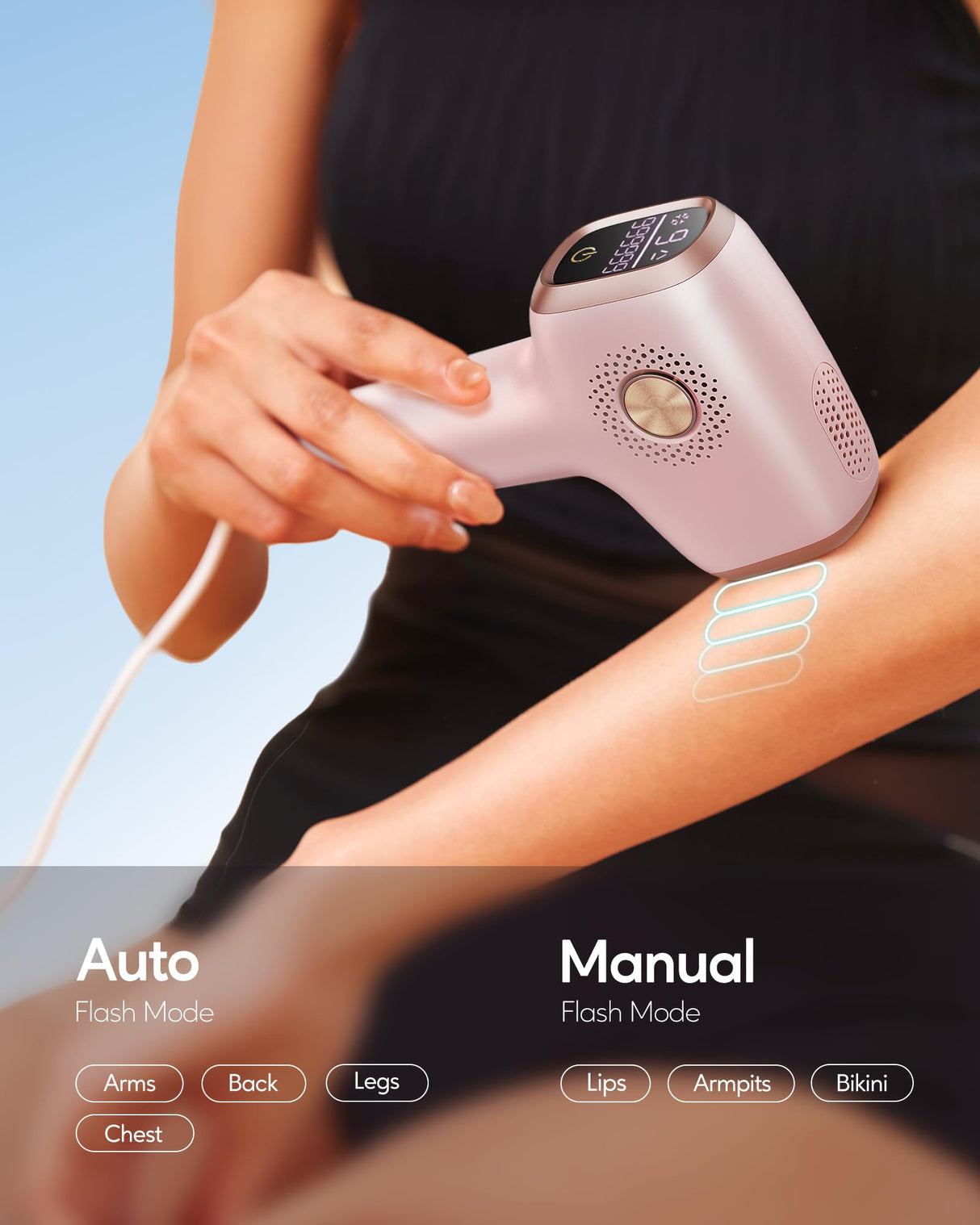 INNZA IPL Hair Removal with Ice Cooling Care Function for Women Permanent,999,999 Flashes Painless IPL Hair Remover, Hair Removal Device for Armpits Legs Arms Bikini Line