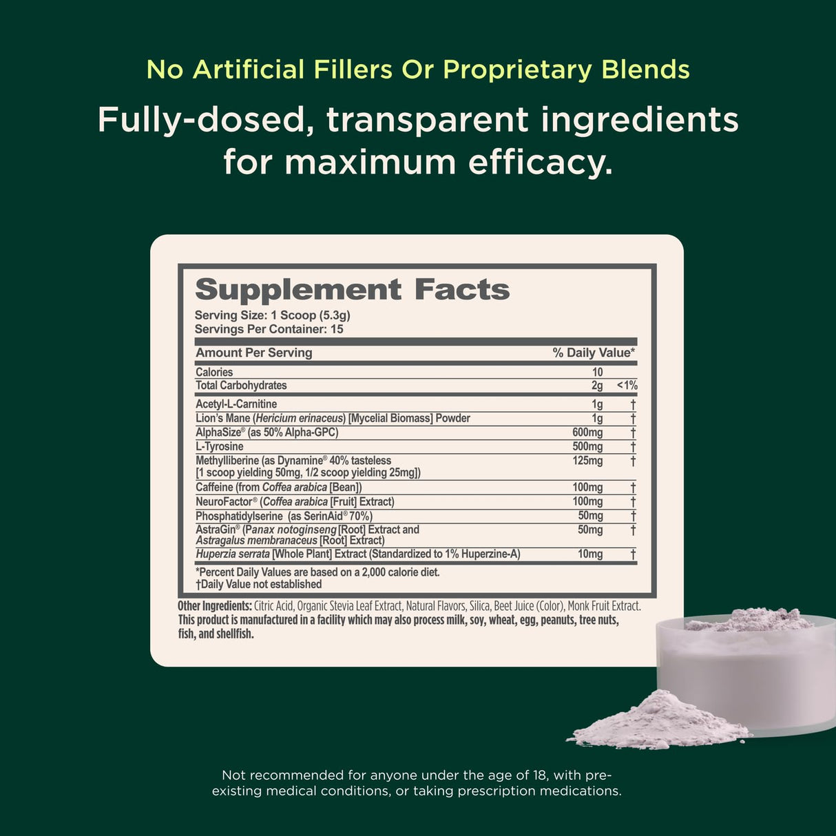 Genius Consciousness - Premium Nootropic Powder for Focus, Memory & Mental Clarity - AlphaSize, NeuroFactor, Lion’s Mane & Dynamine - Natural Brain Booster for Studying, Work & Creativity – Watermelon