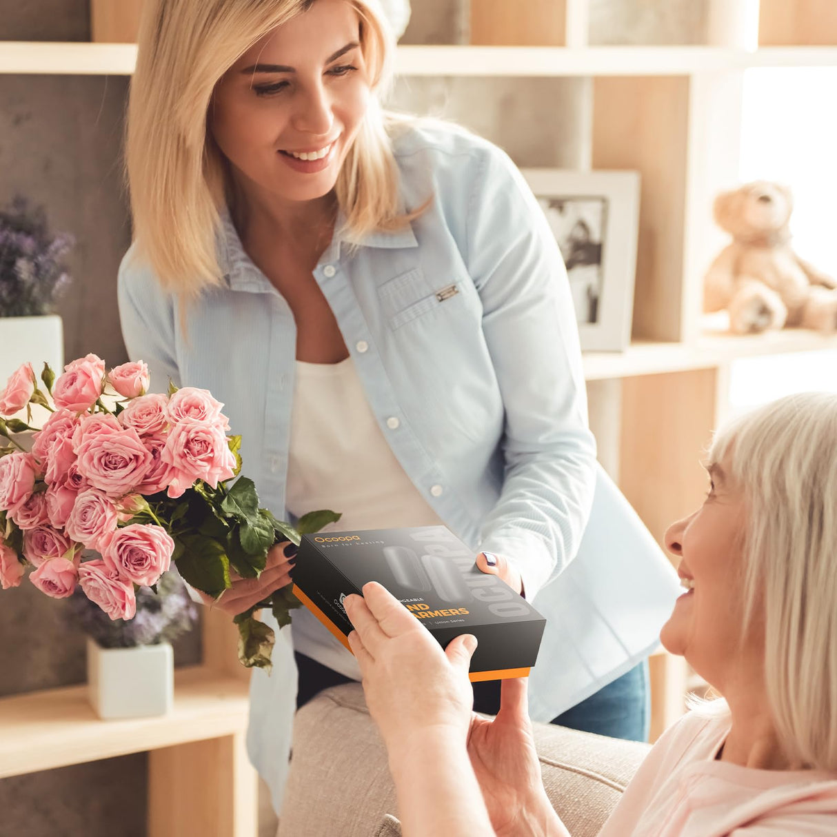 OCOOPA 2 in 1 Magnetic Rechargeable Hand Warmers, UT2s Mini Electric Handwarmers 2 Pack, Split USB-C, Reusable Portable Pocket Heater, Raynauds, Golf, Christmas, Tech Gifts for Women Men