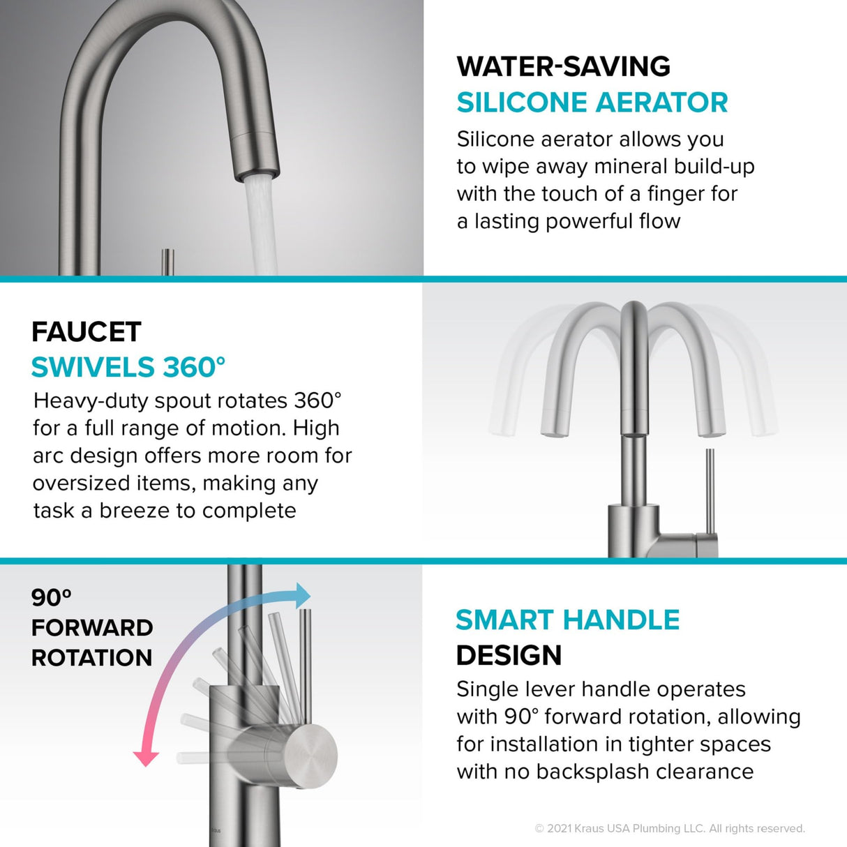 KRAUS Oletto Single Handle Kitchen Bar Faucet in Chrome Finish, KPF-2600CH