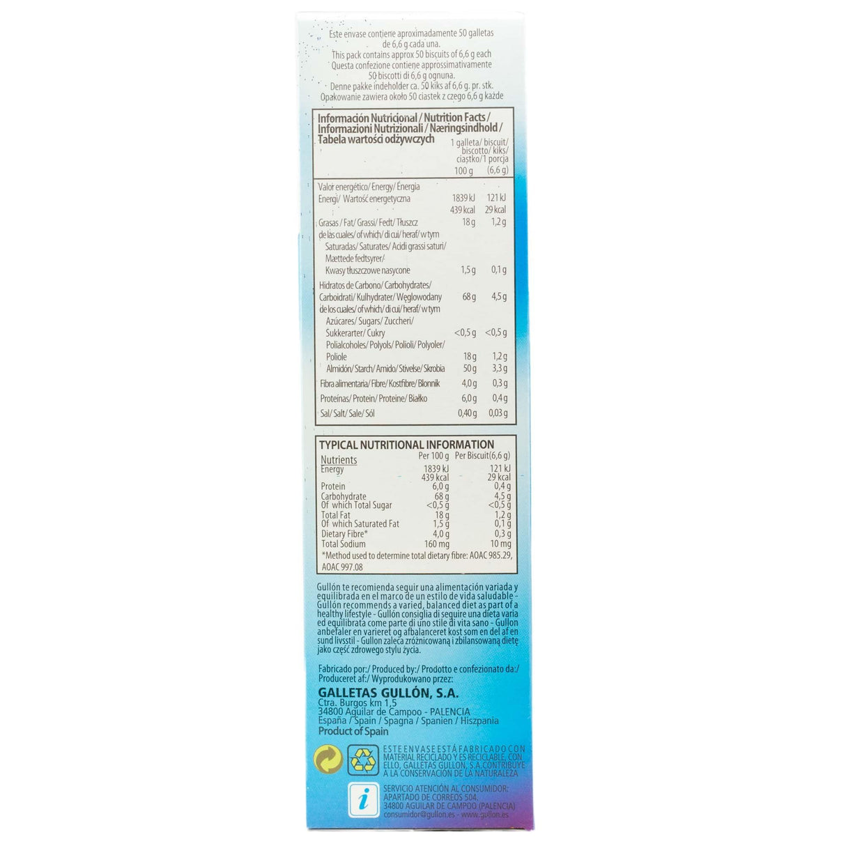 Gullòn | Sugar Free Shortbread Biscuits | 4 x 330g | Pack of 4