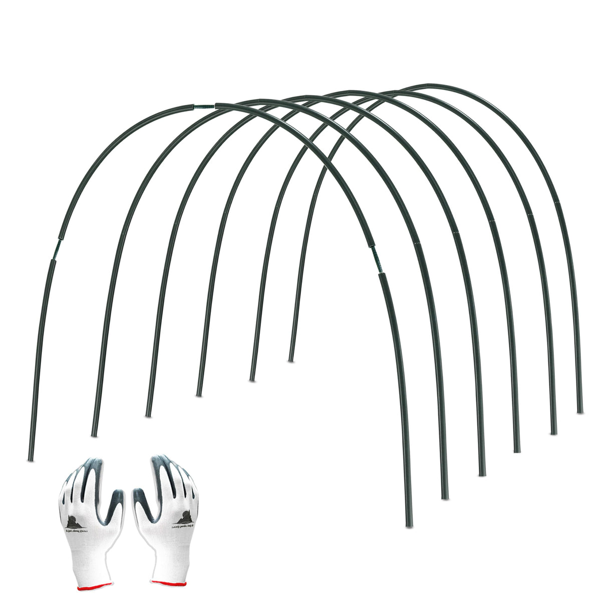 Gardzen Garden Hoops for Raised Beds Greenhouse Hoops, DIY Kit for Row Cover Garden Netting, All Season Plant Protection, 72 Pcs