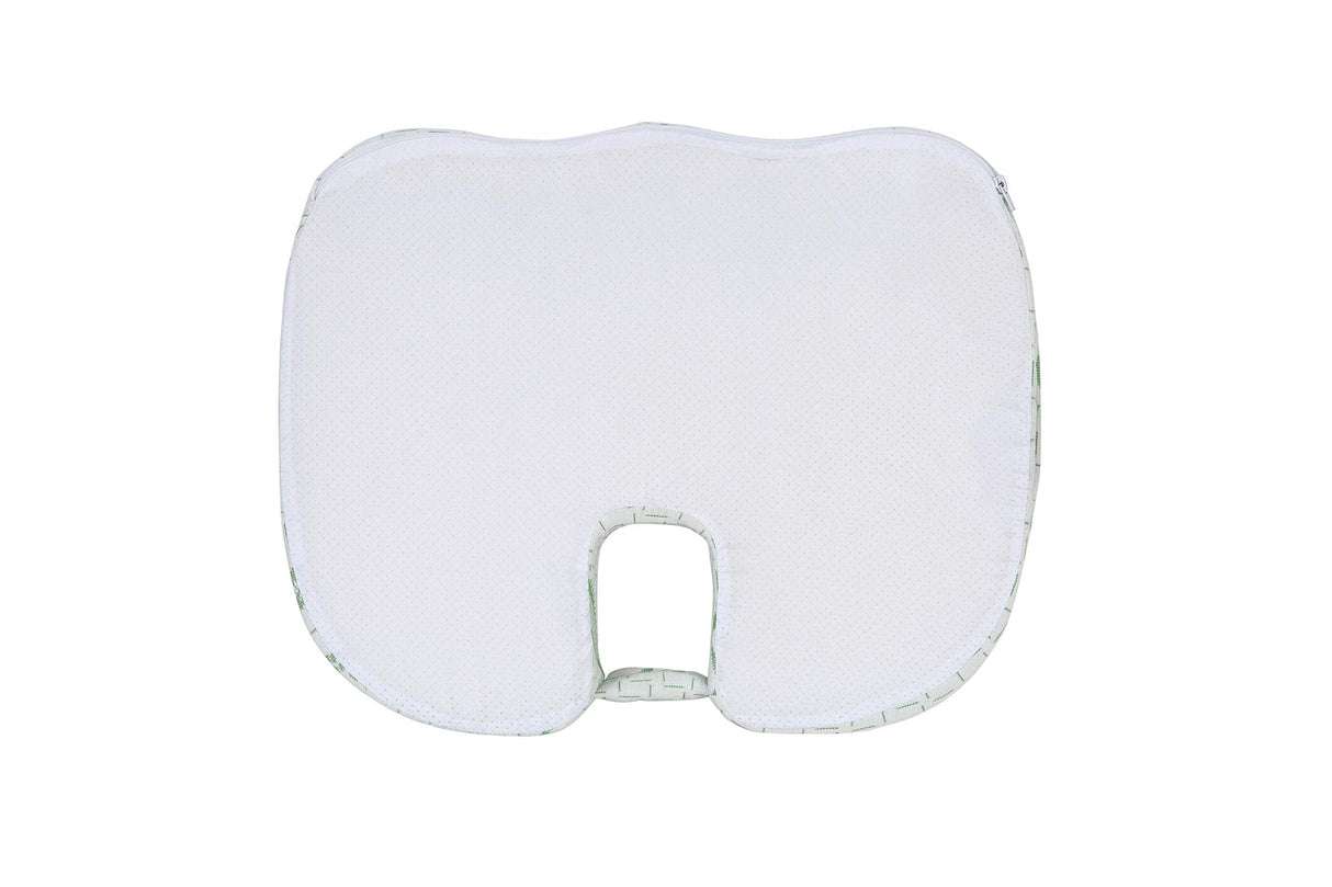 Bamboo Seat Cushion Pillow for Office Chair - Memory Foam Pad for Tailbone, Sciatica, Lower Back Pain Relief, Ergonomic and Non-Slip, Machine Washable Cover (Pack of 1)