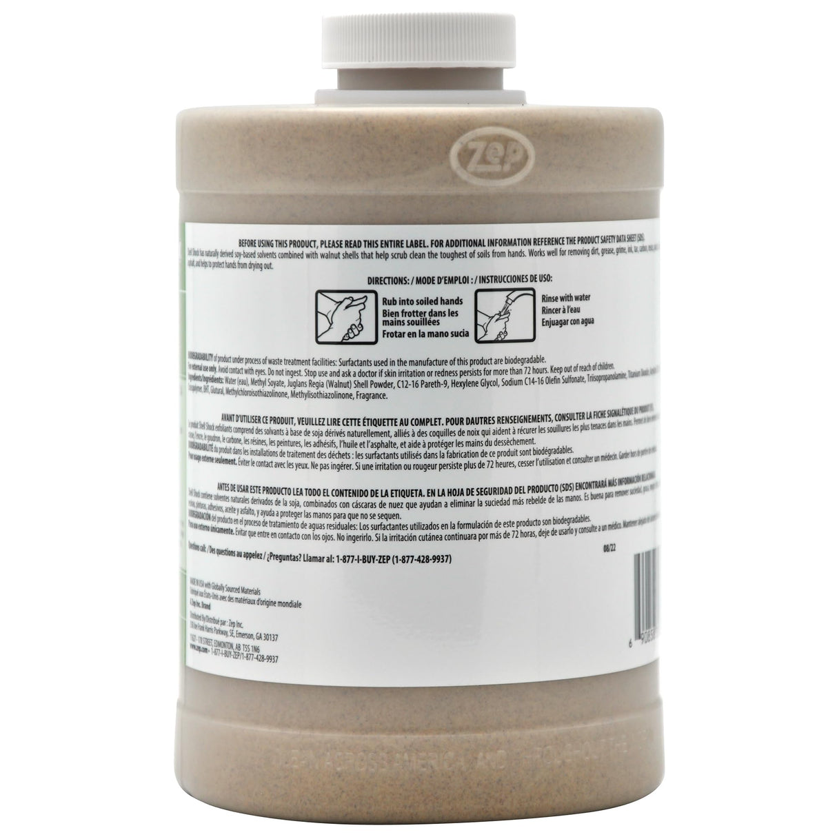 Zep Shell Shock Industrial Hand Cleaner - 32 Oz (Pack of 1) 318504 Made With Biodegradable Soy and Walnut-Based Formula For An Exceptional Clean
