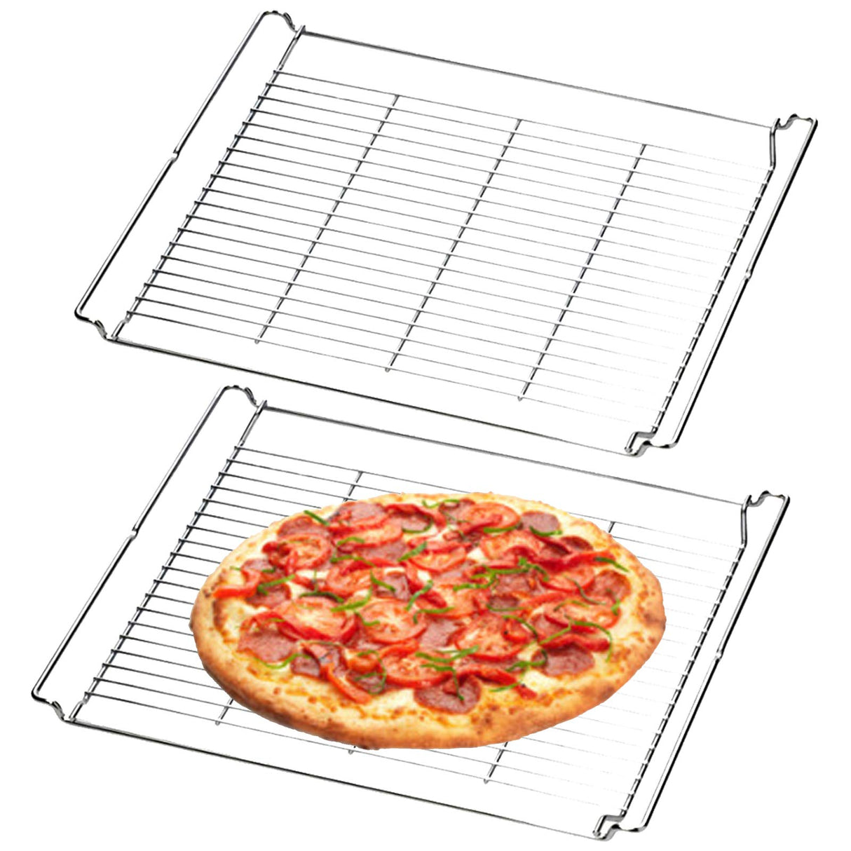 SPARES2GO HBBR71 Type Baking and Roasting Rack Shelf for Miele Oven (Pack of 2, 450mm x 385mm)