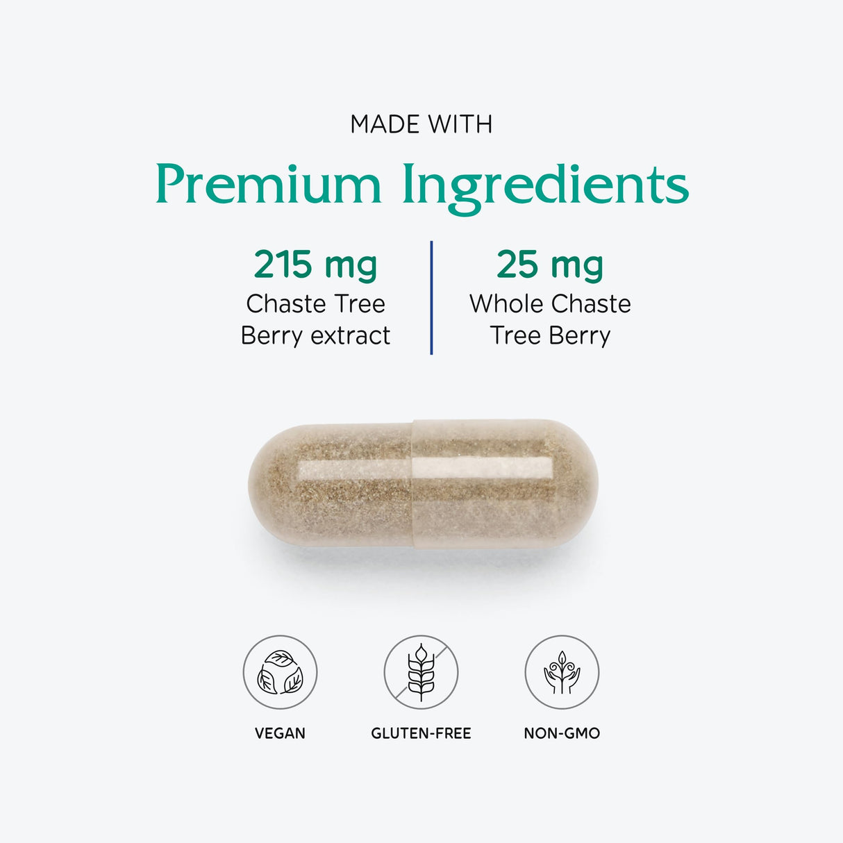 Vitanica, Chaste Tree Berry, Vitex Extract Plus, Vegan, 60 Capsules