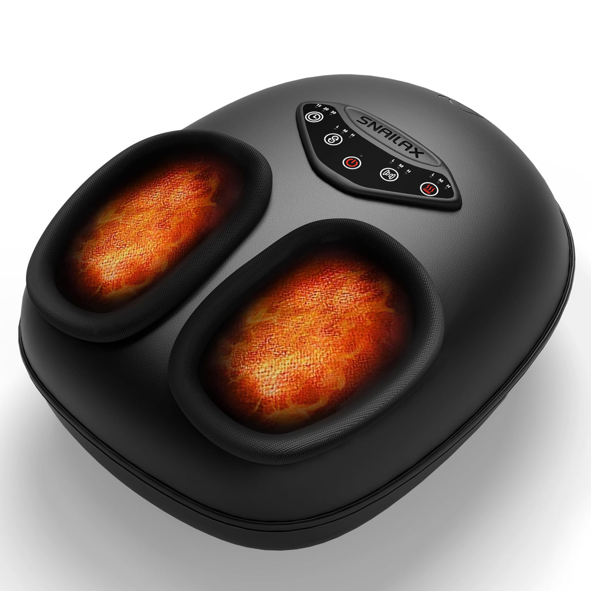 Snailax Shiatsu Foot Massager with Heat, Deep Kneading Rolling Compression Feet Massager for Plantar Fasciitis Neuropathy, 3 Heating Levels,3 Timer Option Fits Size up to 14“ Gifts for Men,Women