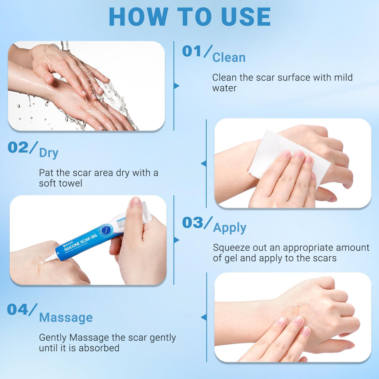 Kunyle Silicone Scar Gel, Scar Cream, Advanced Scar Gel for Surgical Scars, Stretch Marks, Keloid Bump Removal, Old and New Scars 0.70oz (20g)