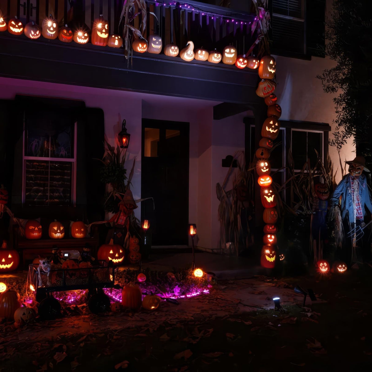 Hompavo Upgraded Flame Light Bulbs, E26 Flickering Fire Light Bulbs Flame Candle for Halloween Christmas Party Patio Porch Home Indoor & Outdoor Decorations - 10 Pack