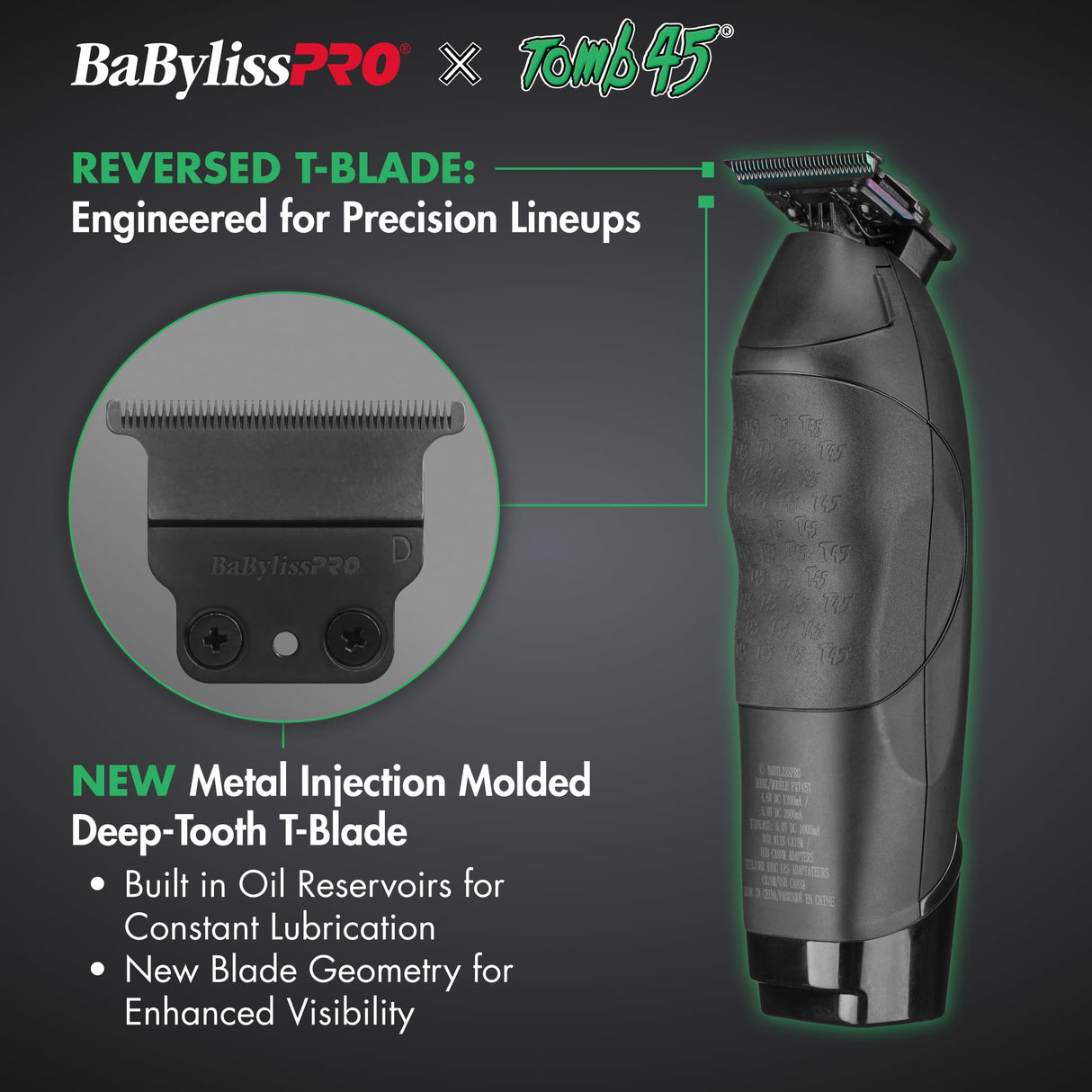 BaBylissPRO x Tomb45 Wireless-Charging Hair Trimmer for Men