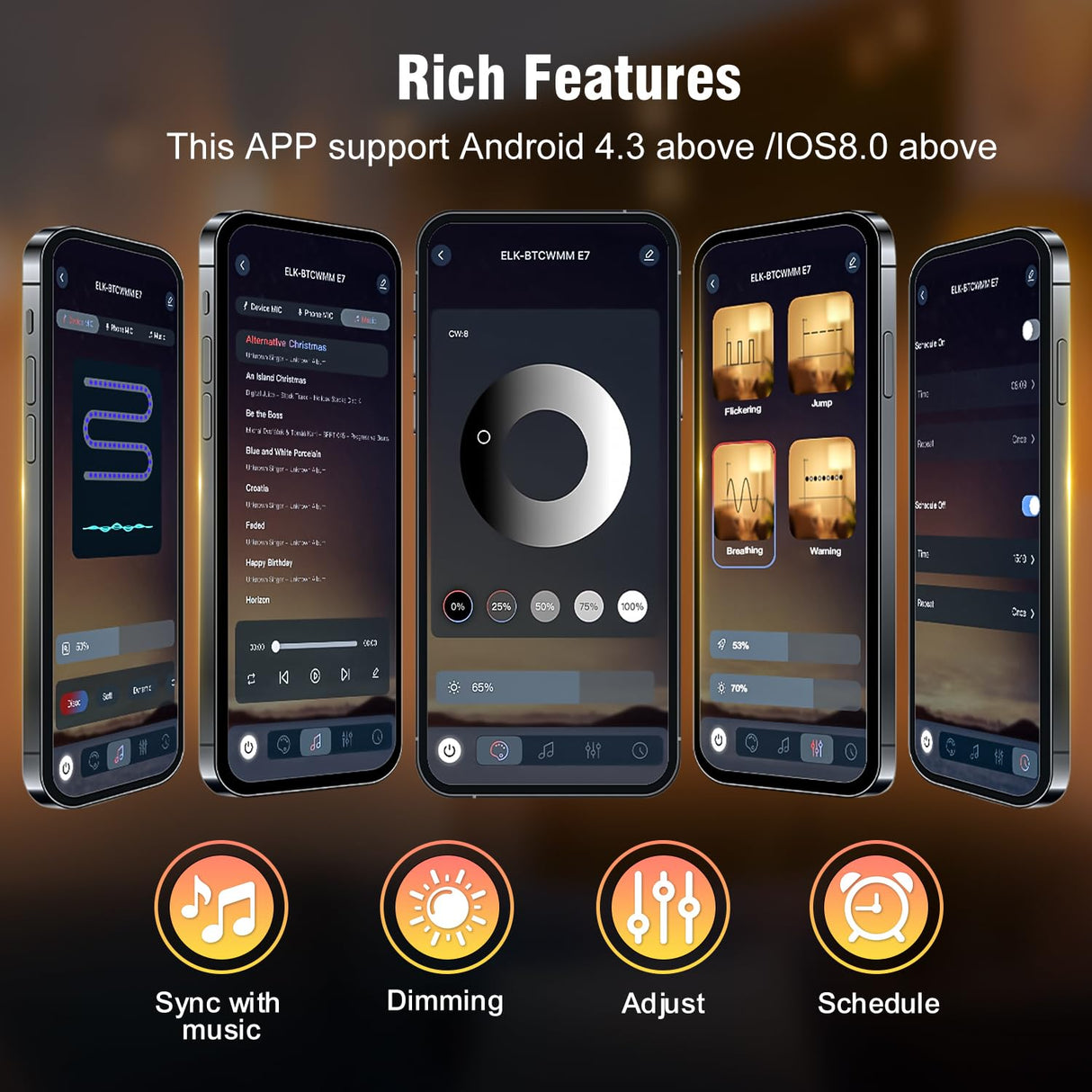 Skoiuc 50ft-LED-Lights-Outdoor-Waterproof-String Lights-Patio-Outside-Porch-Backyard-Garden-Gazebo-Yard-Deck-Balcony-Party-Camping-House-Hanging-Lighting-Bulb-Remote-Bluetooth-Hanging-Edison-ST38