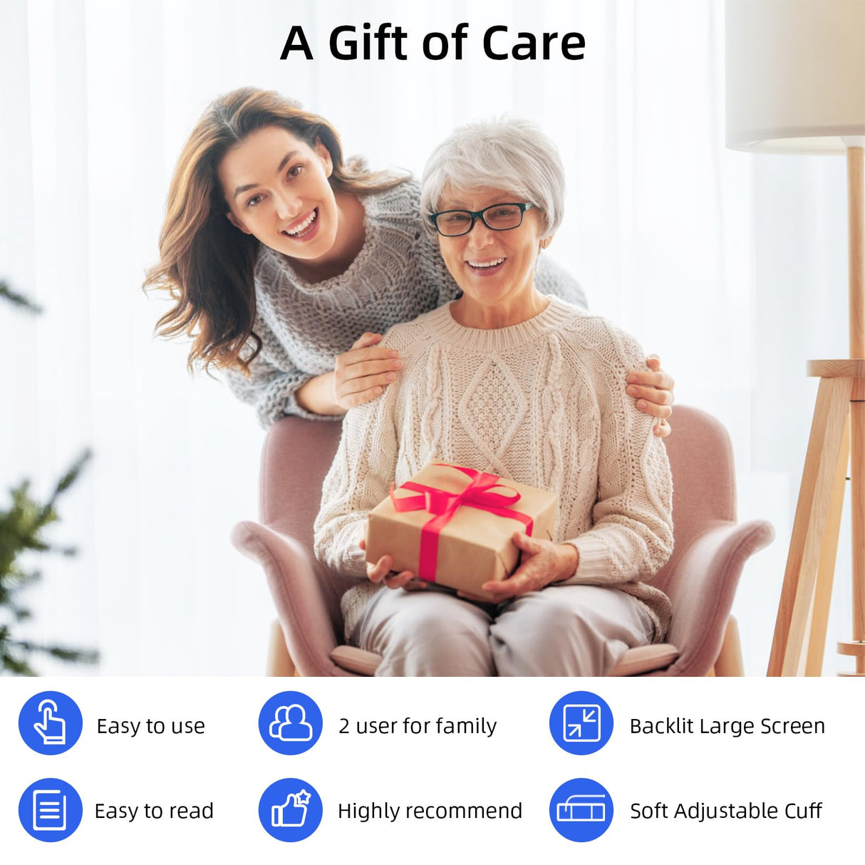 Automatic Blood Pressure Monitor: X8 Digital Blood Pressure Machine Upper arm for Home use with Adjustable BP Cuff(8.7-16.5") - Large Backlit Display (Black)