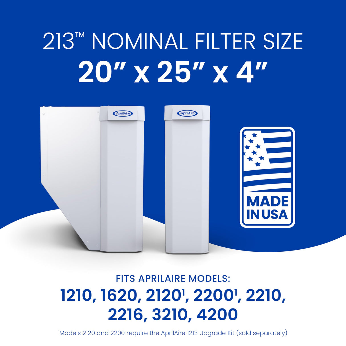 AprilAire 213 Replacement Filter for AprilAire Whole House Air Purifiers - MERV 13, Healthy Home Allergy, 20x25x4 Air Filter (Pack of 1)