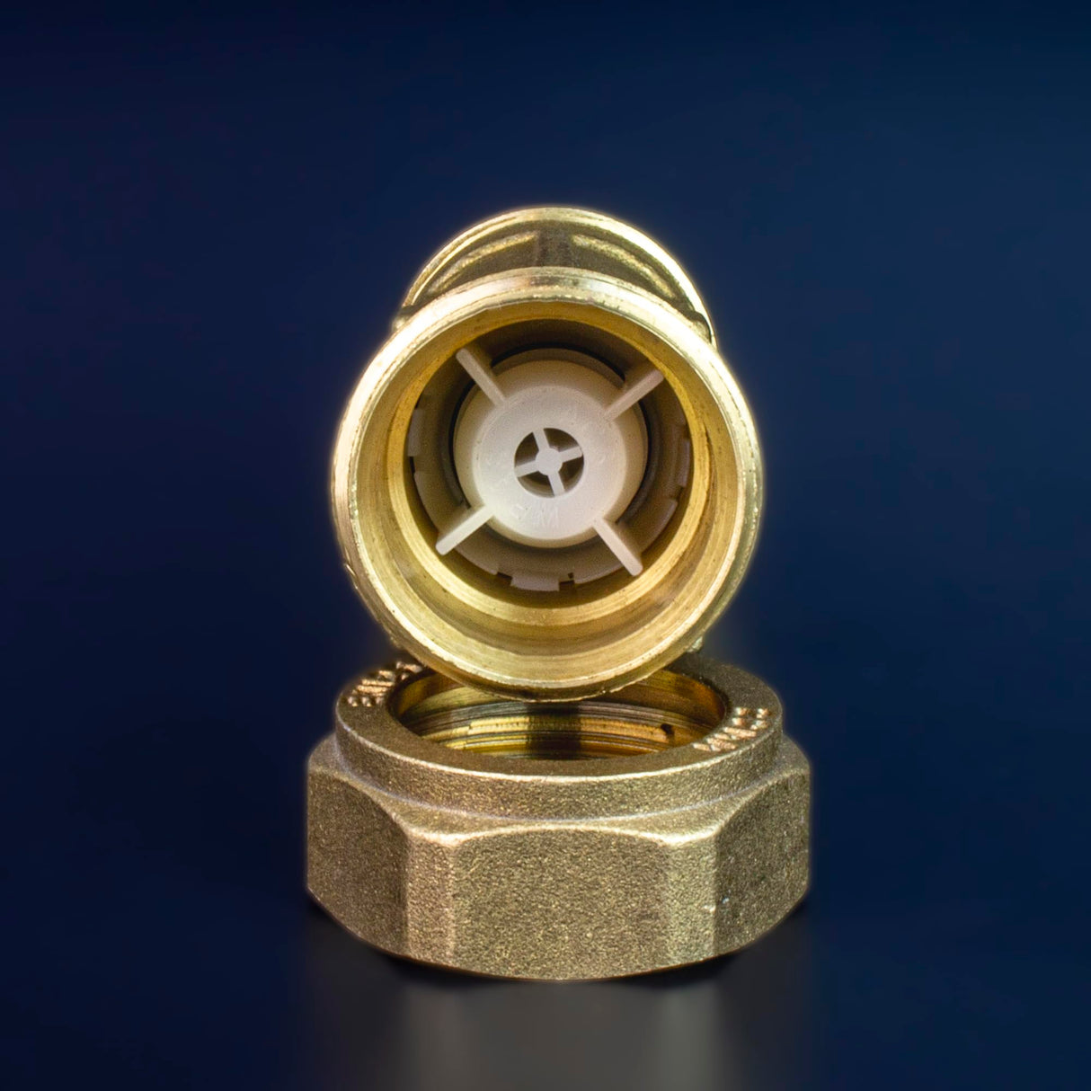 Kudos-Trading - 22mm DZR Double Check Valve WRAS Approved Compression Fitting Non Return Valve One Way Issolation Valves