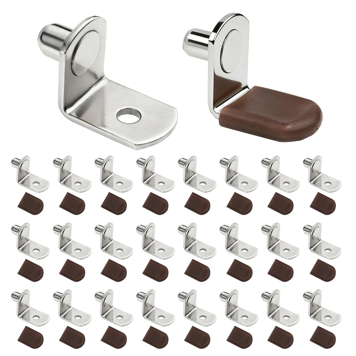1/4 inch Shelf Pegs for Shelves Cabinet Shelf Support Ppegs Metal Shelving Pins for Bookshelf Furniture Kitchen Closet Heavy Duty Pegs Bracket for Sshelves in Cabinet L-Shaped Metal Shelf Clips 50Pcs