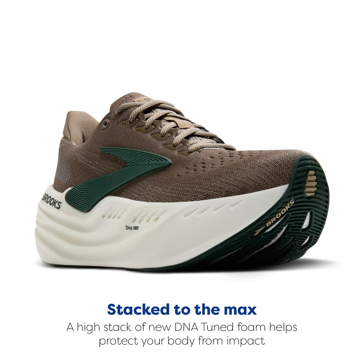 Brooks Men’s Glycerin Max Neutral Running & Walking Shoe - Falcon/Green/London-Fog - 15 Medium