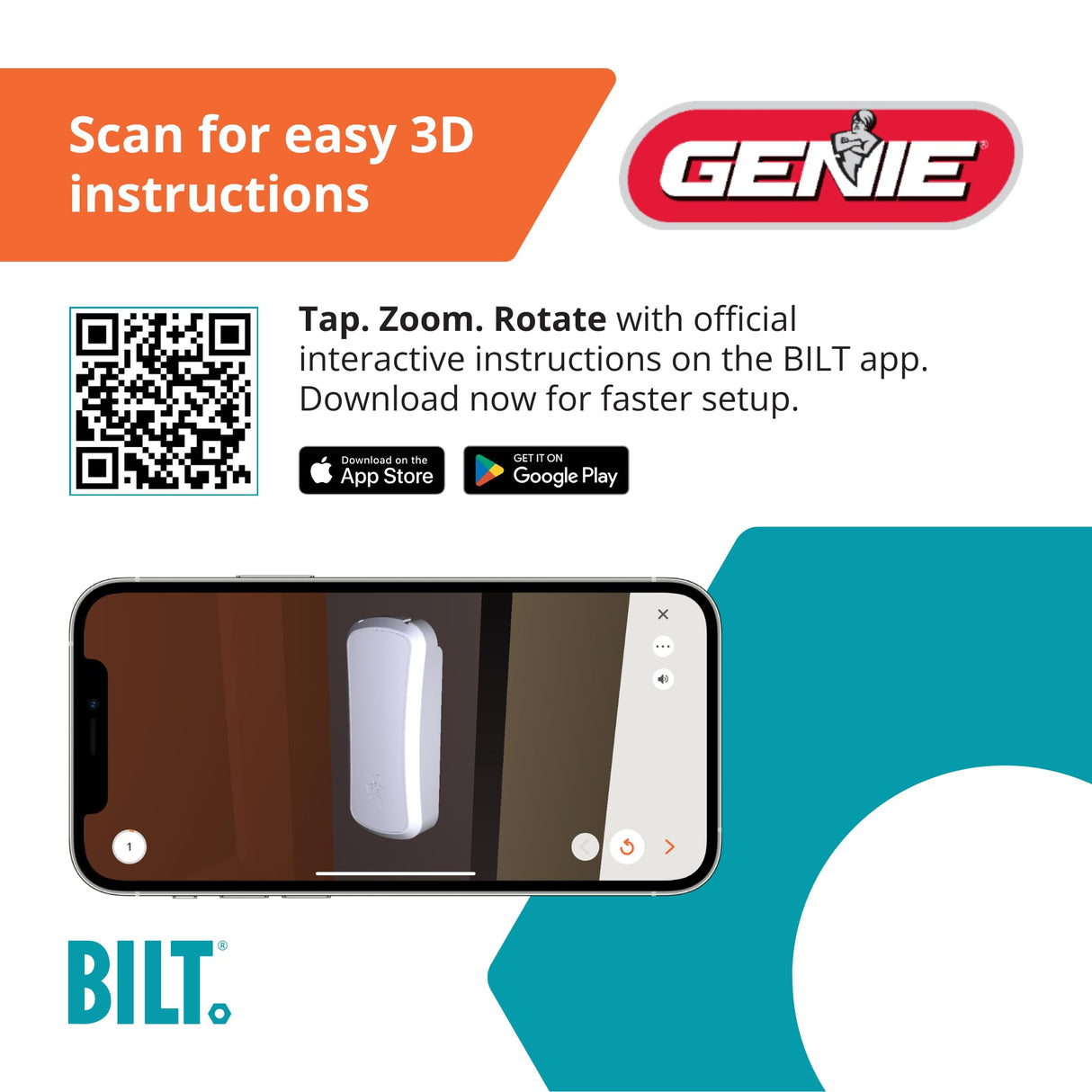 Genie Garage Door Opener Wireless Keyless Keypad - Safe & Secure Access - Compatible with All Genie Intellicode Garage Door Openers - Easy Entry into the Garage With a PIN - Model GK-R, White