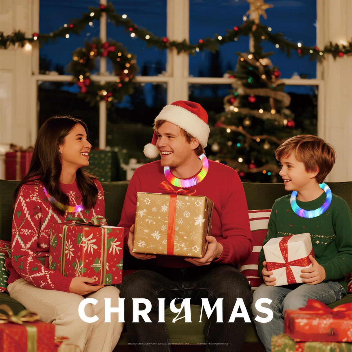 Light Up Glow Sticks Fidget Pop Tubes, 24 Pack Glow in The Dark Party Supplies Toddler Sensory Toys, Glow Stick Thanksgiving Christmas Party Favors Party Pack Gifts for Kids