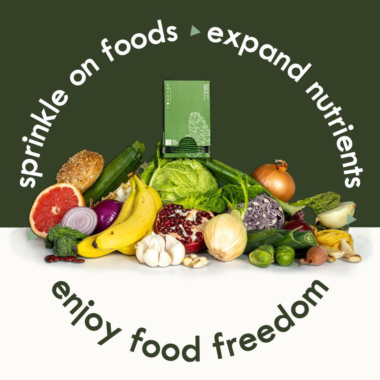 FODZYME 30 Dose On-The-Go Kit - Relief for Bloating, Gassiness, Constipation, Diarrhea, Abdominal Pain - Digestive Enzymes for Travel, Dining Out, Family Meals - Onion, Garlic, Bread, Beans, Dairy