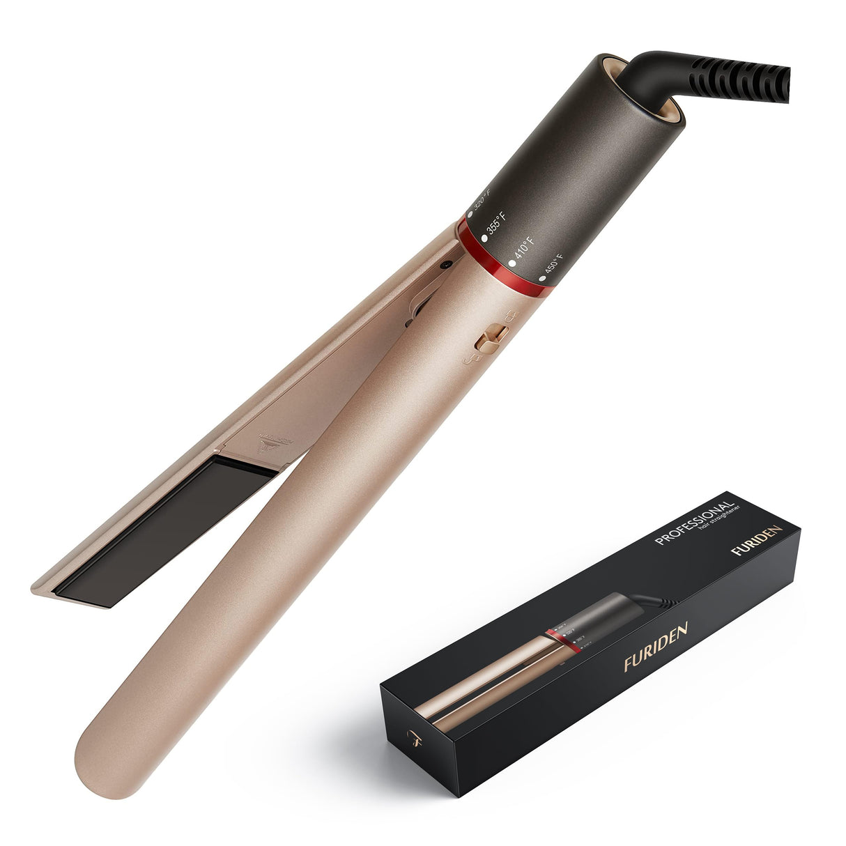 FURIDEN Professional Salon Quality Hair Straightener, Hair Straightener and Curler 2 in 1, Flat Iron Curling Iron in One, Fast Results | Long Lasting