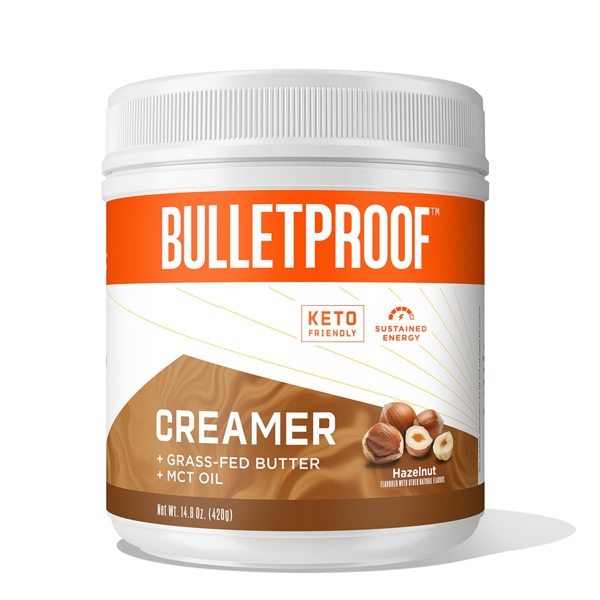 Bulletproof Hazelnut Creamer, 14.8 Ounces, Keto Coffee Creamer with MCT Oil and Grass-Fed Butter