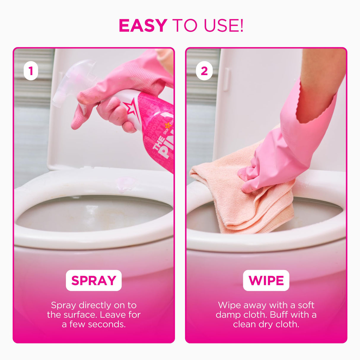 Stardrops - The Pink Stuff - The Miracle Bathroom Foam Cleaner 750ml 3-Pack Bundle (3 Bathroom Foam Spray)