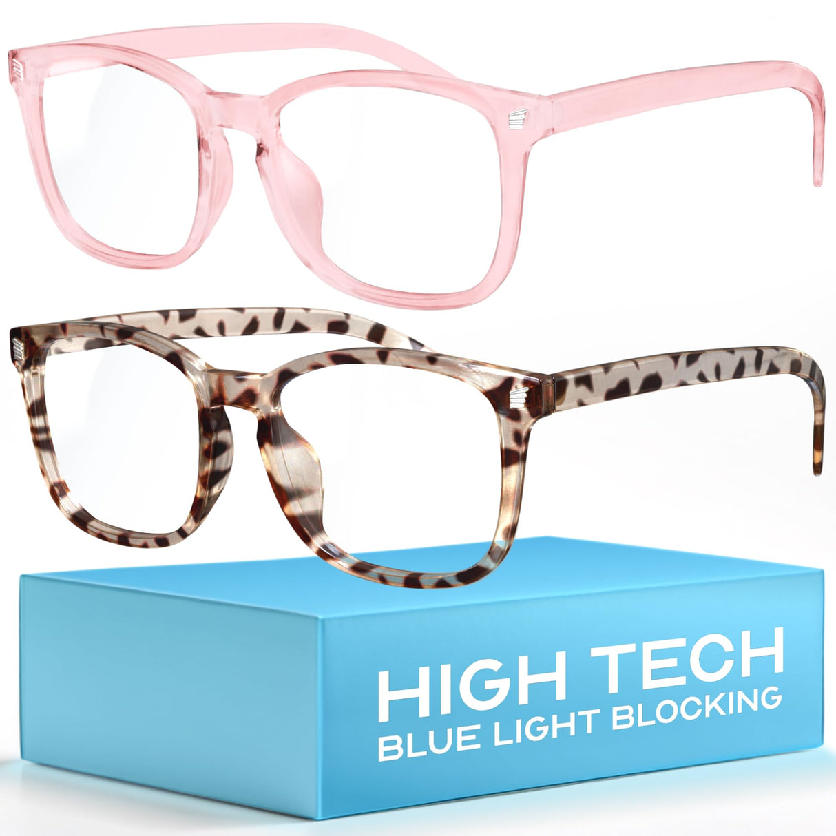 livho High Tech Blue Light Glasses - Advanced 99% Blue Light Blocking Computer Glasses - Anti Eyestrain & UV Glare Protection