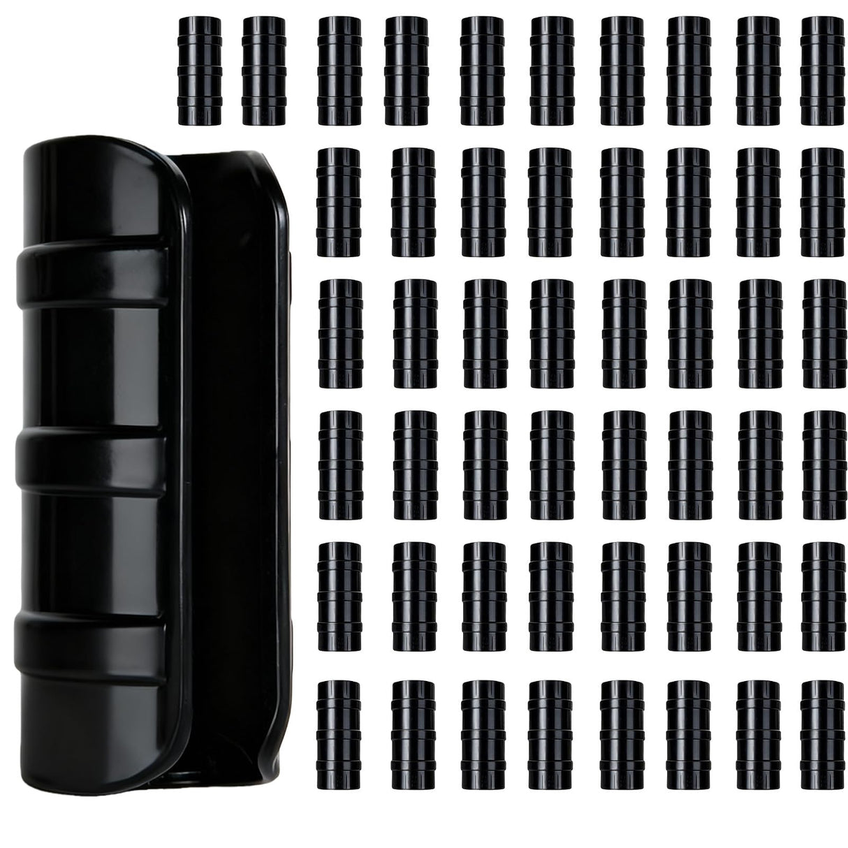 50PCS 3/4 Inch(25mm) Greenhouse Clips – Black Plastic Clamps for PVC Pipe, Garden Buildings, Greenhouse Films, Sunshade Nets, Shelters, Farming, and Gardening (3/4 in)
