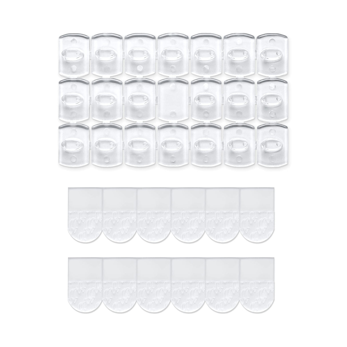 MOVELYST 240 Mini Clear Light Clips with 300 Adhesive Strips, Damage-Free Indoor Mini Wall Hooks for Hanging, Removable Clips for Christmas Decoration