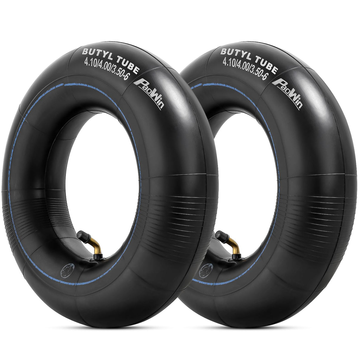 4.10/4.00/3.50-6 (13 x 4.00-6) Replacement Inner Tube with TR87 Bent Valve Stem Compatible with Wheelbarrows, Mowers, Hand Trucks and More 3.50-6 4.00-6 4.10-6 13x4.00-6 Tire Tubes-2 Pcs