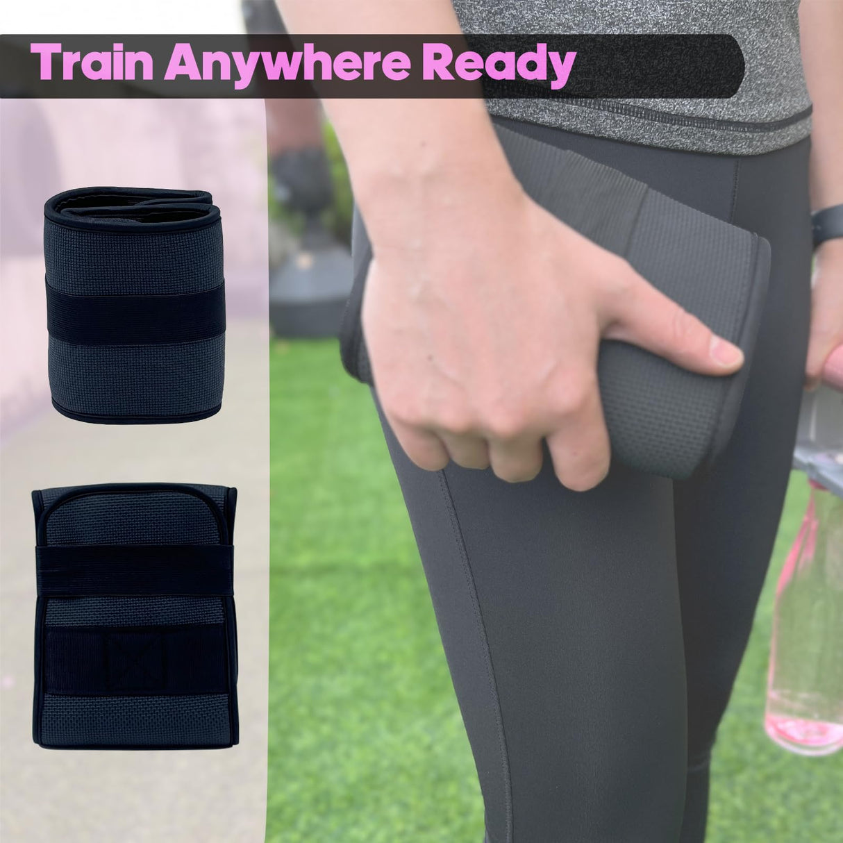 FYGL Hip-Thrust-Belt, Compatible with Dumbbells, Kettlebells, Plates & Machines, Foldable for Home and Gym as Dip & Pull-Up Belt, Versatile Fitness Equipment, Pink