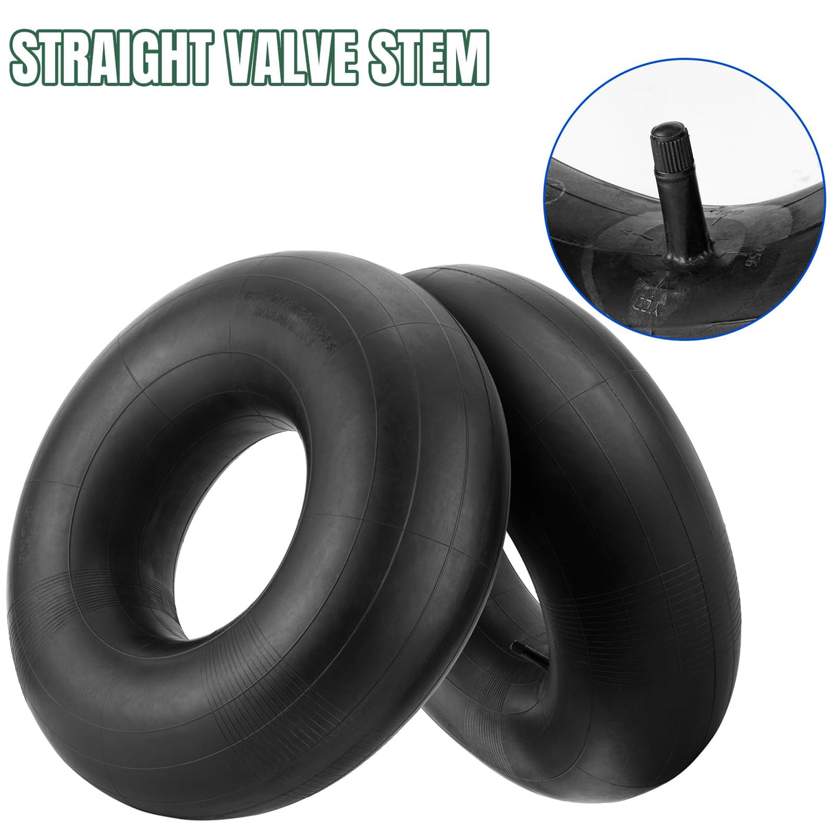NIGOOLATA 20x8.00-8 Inner Tube with Straight Valve Stem (2-Pack)