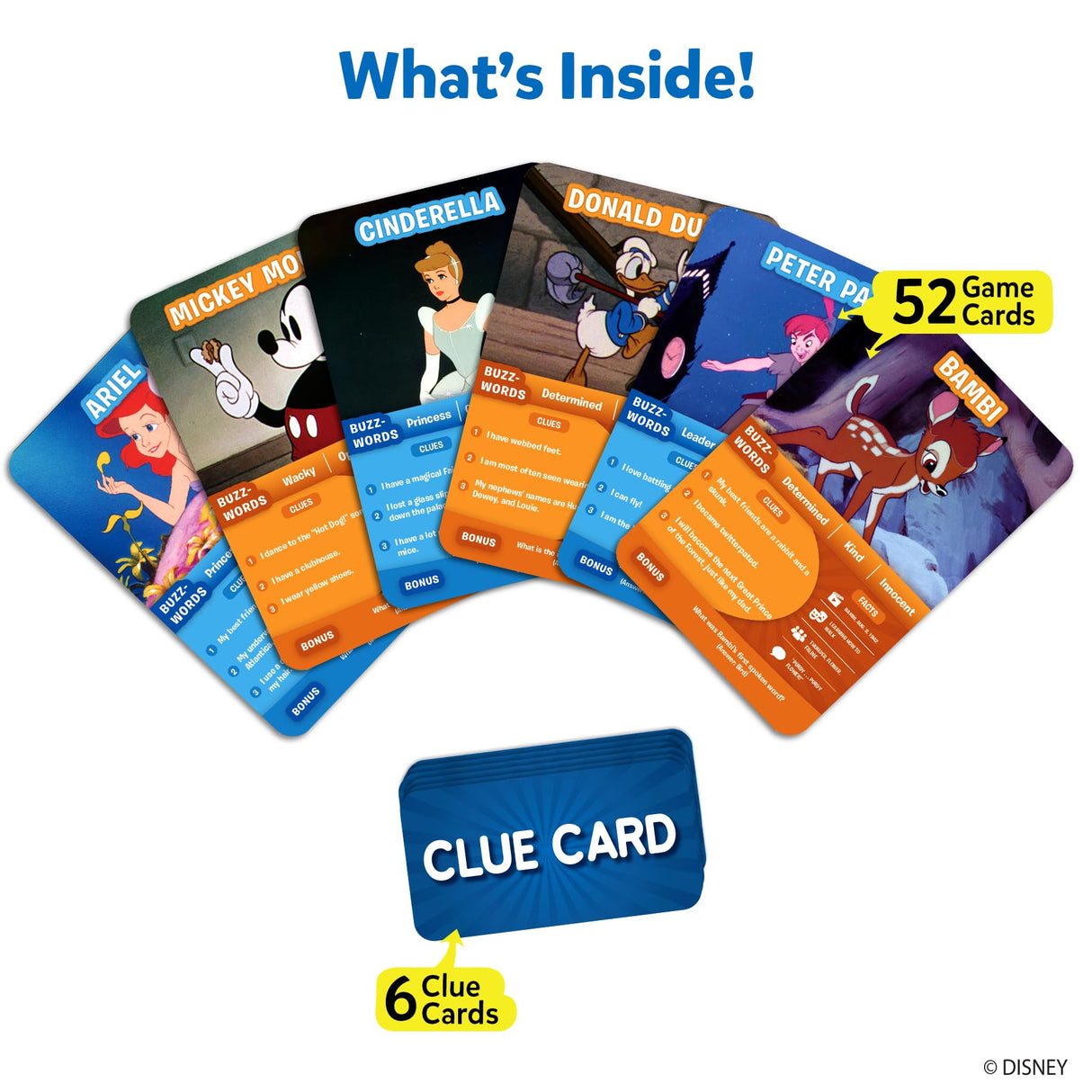 Skillmatics Guess in 10 Disney, Card Game, Christmas Stocking Stuffers for Girls, Boys, Kids, Teens, Adults Who Love Cinderella, Mickey Mouse, Moana, Travel Toy, Gifts for Ages 6, 7, 8, 9 and Up