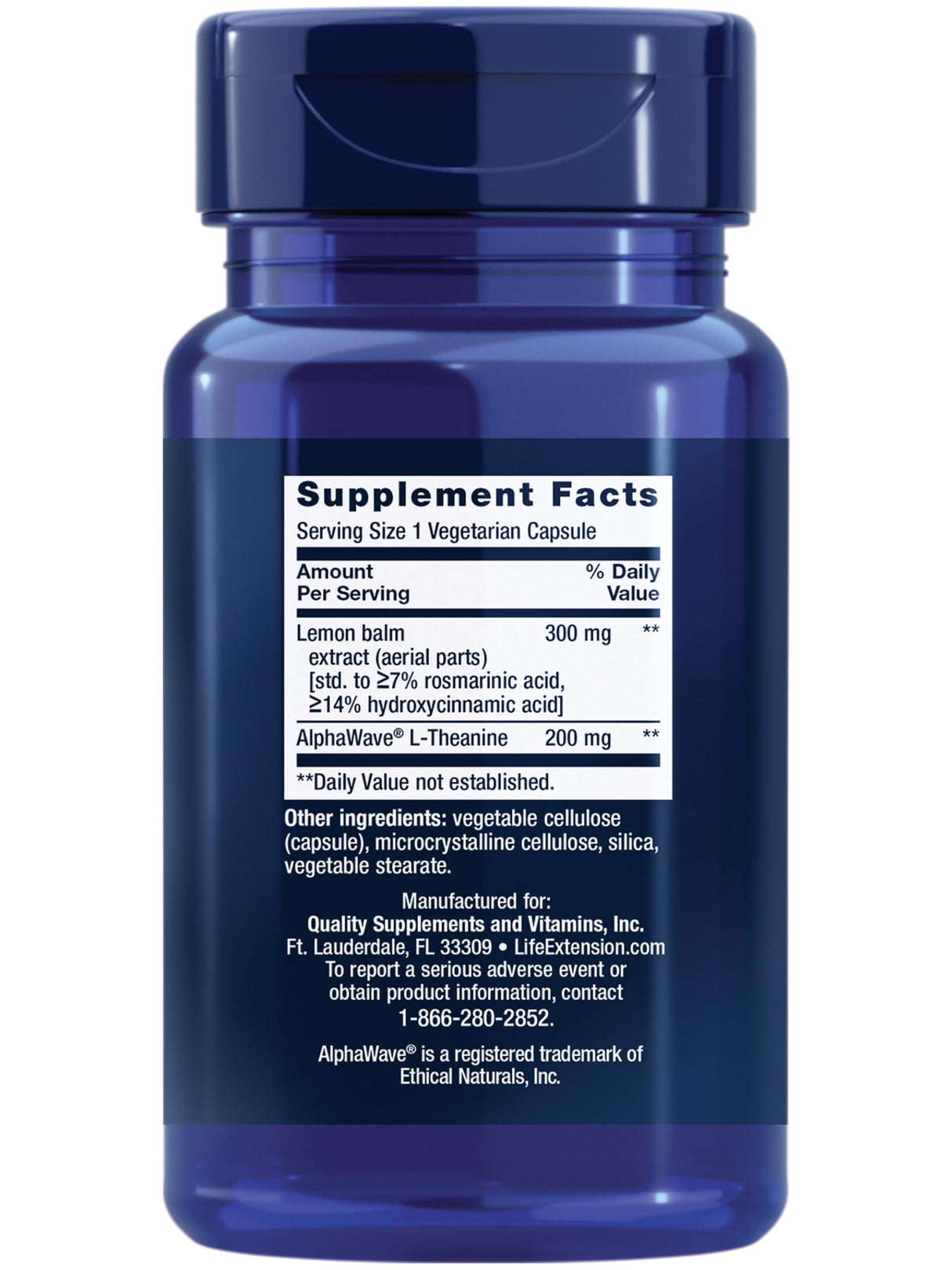 Life Extension Enhanced Stress Relief, Lemon Balm Extract, L-theanine, decompress with This Supplement for Stress, Gluten-Free, Non-GMO, Vegetarian, 30 Capsules