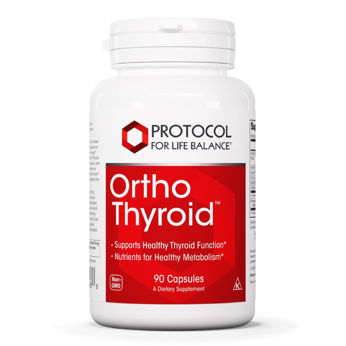 Protocol Ortho Thyroid - Supports Healthy Thyroid Function* - with Ashwagandha, Zinc & Selenium - Non-GMO & Kosher - 90 Veg Capsules