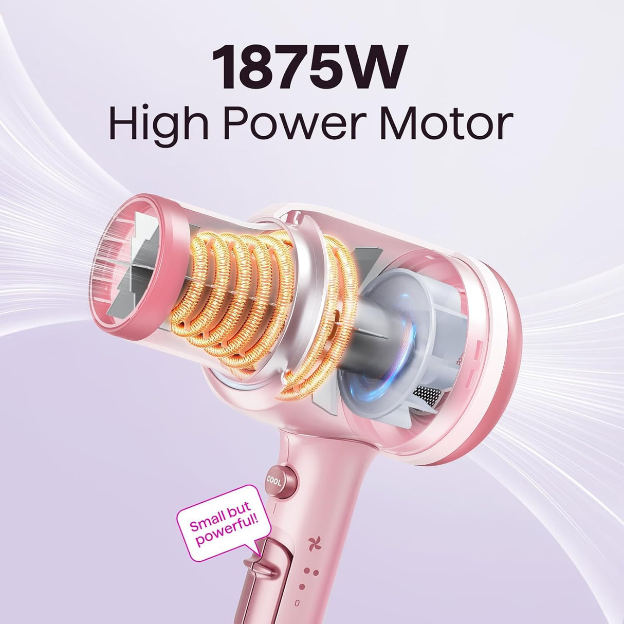 Wavytalk Steamline Pro Steam Straightener Brush and Wavytalk Blown Away onic Hair Dryer Pink